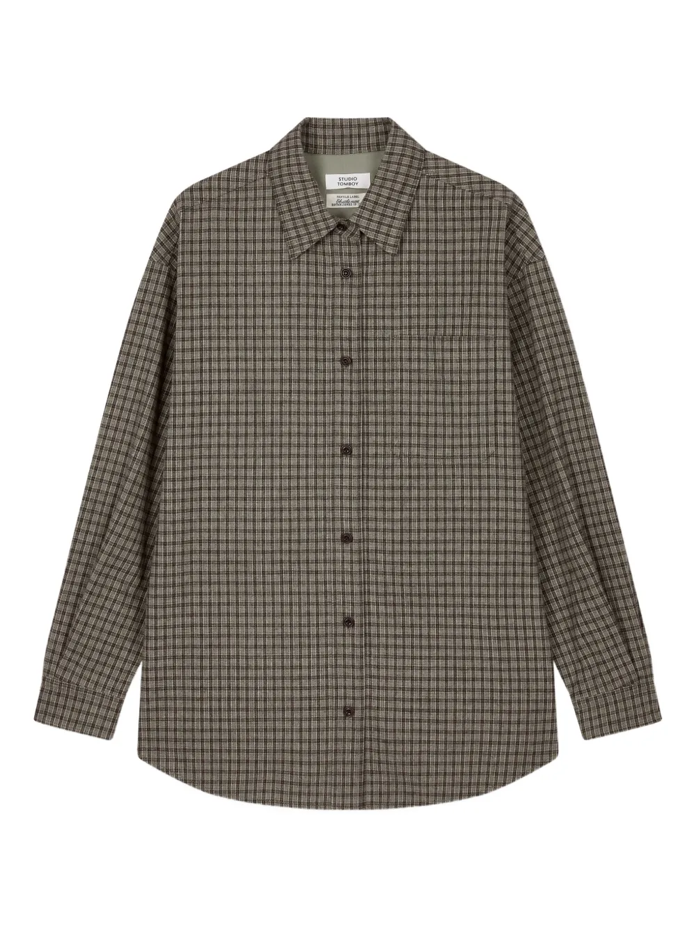 Studio Tomboy Check-pattern Shirt In Brown