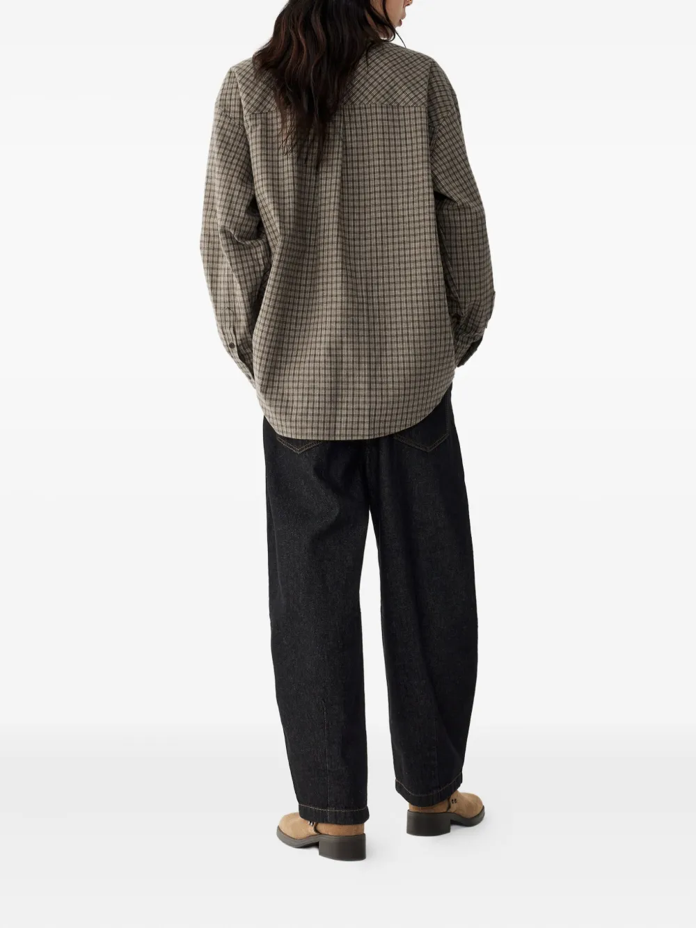 STUDIO TOMBOY check-pattern shirt - Bruin