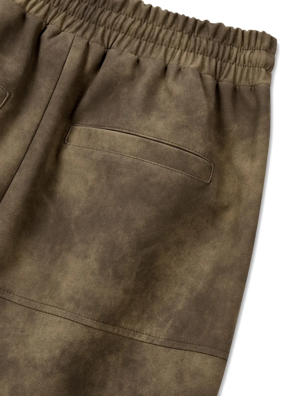 Studio Tomboy Suede Panelled Skirt In Brown