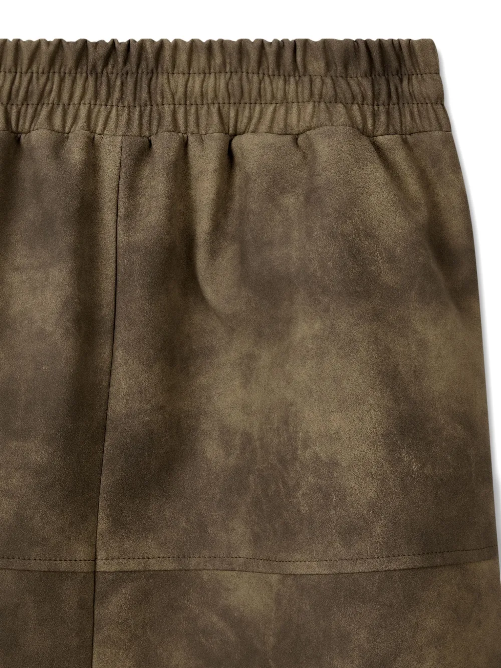 Studio Tomboy Suede Panelled Skirt In Brown