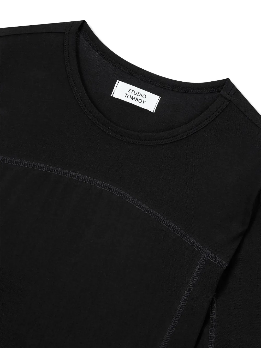 Studio Tomboy Stitch-detail Long-sleeve T-shirt In Black