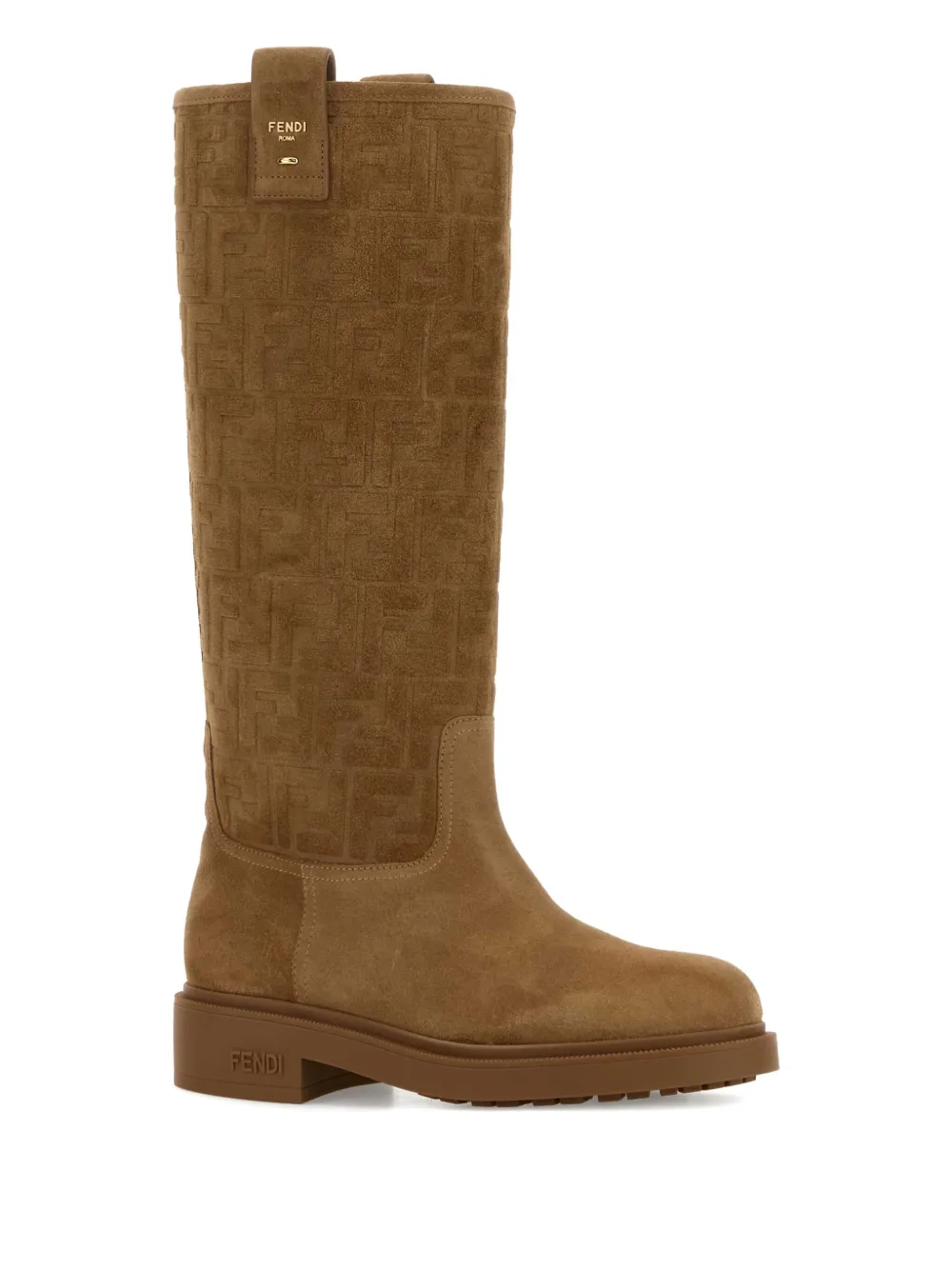 FENDI Suède knielaarzen Bruin