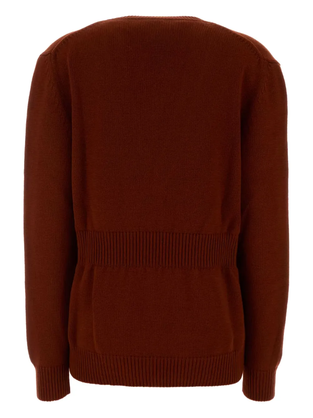 Fendi Cashmere Sweater With V-neck And Long Sleeves In Red