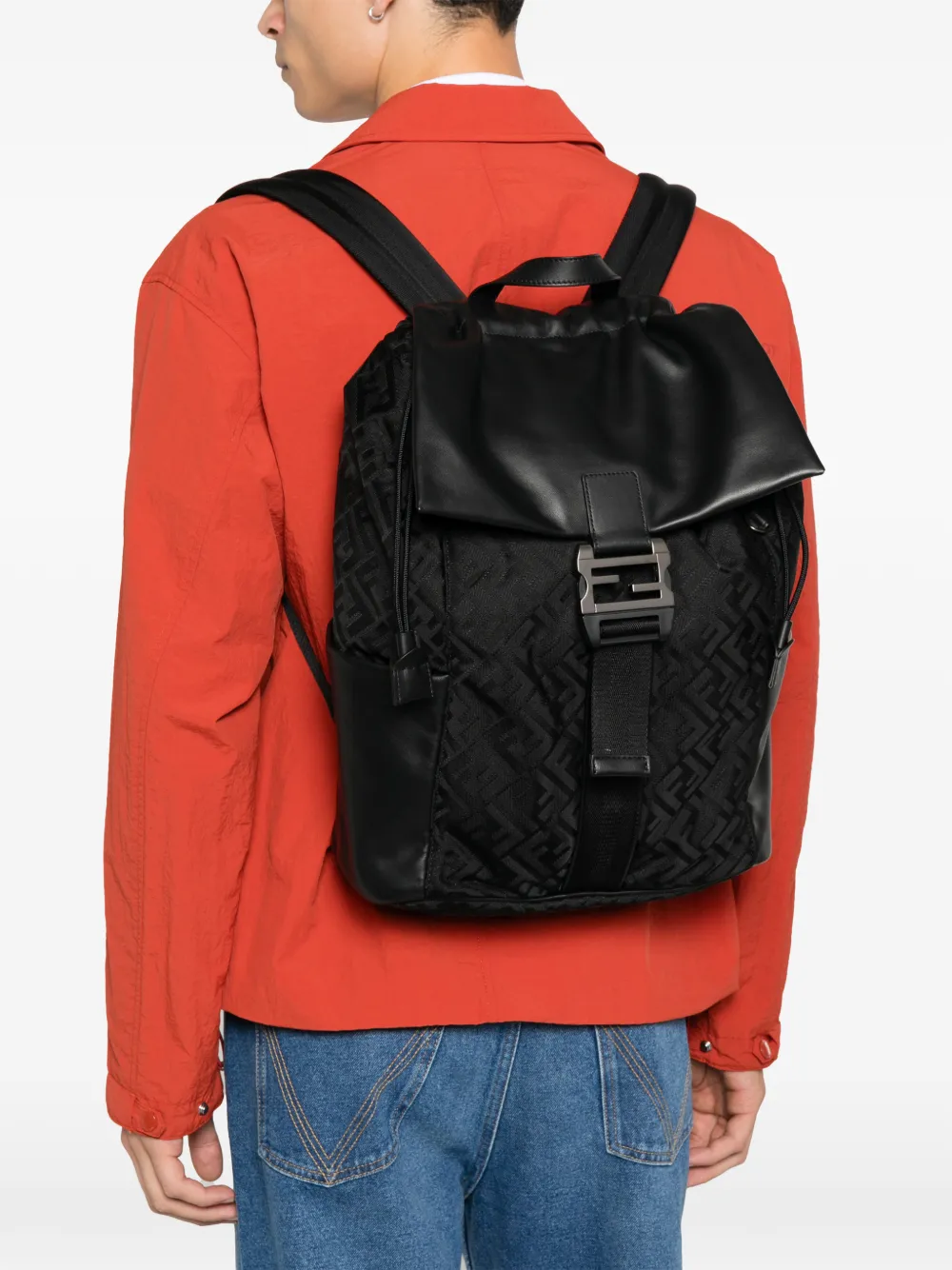 FENDI Flux rugzak met monogram Zwart
