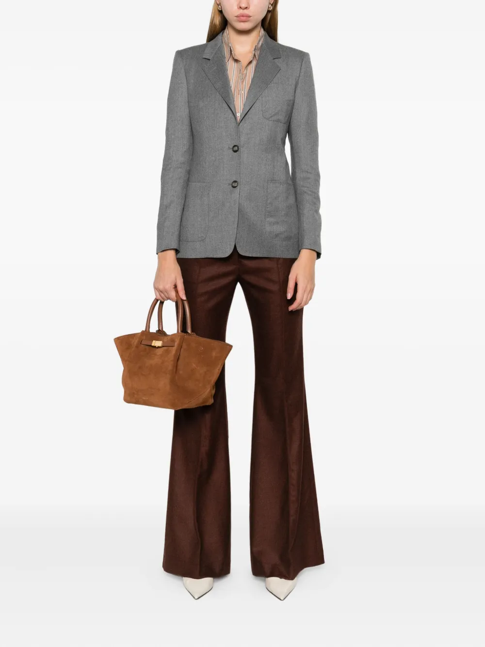 Tagliatore Single-breasted Blazer In Gray