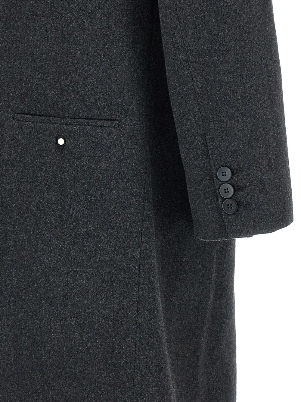 Magliano Double Breasted Coat Notched Lapels In Gray