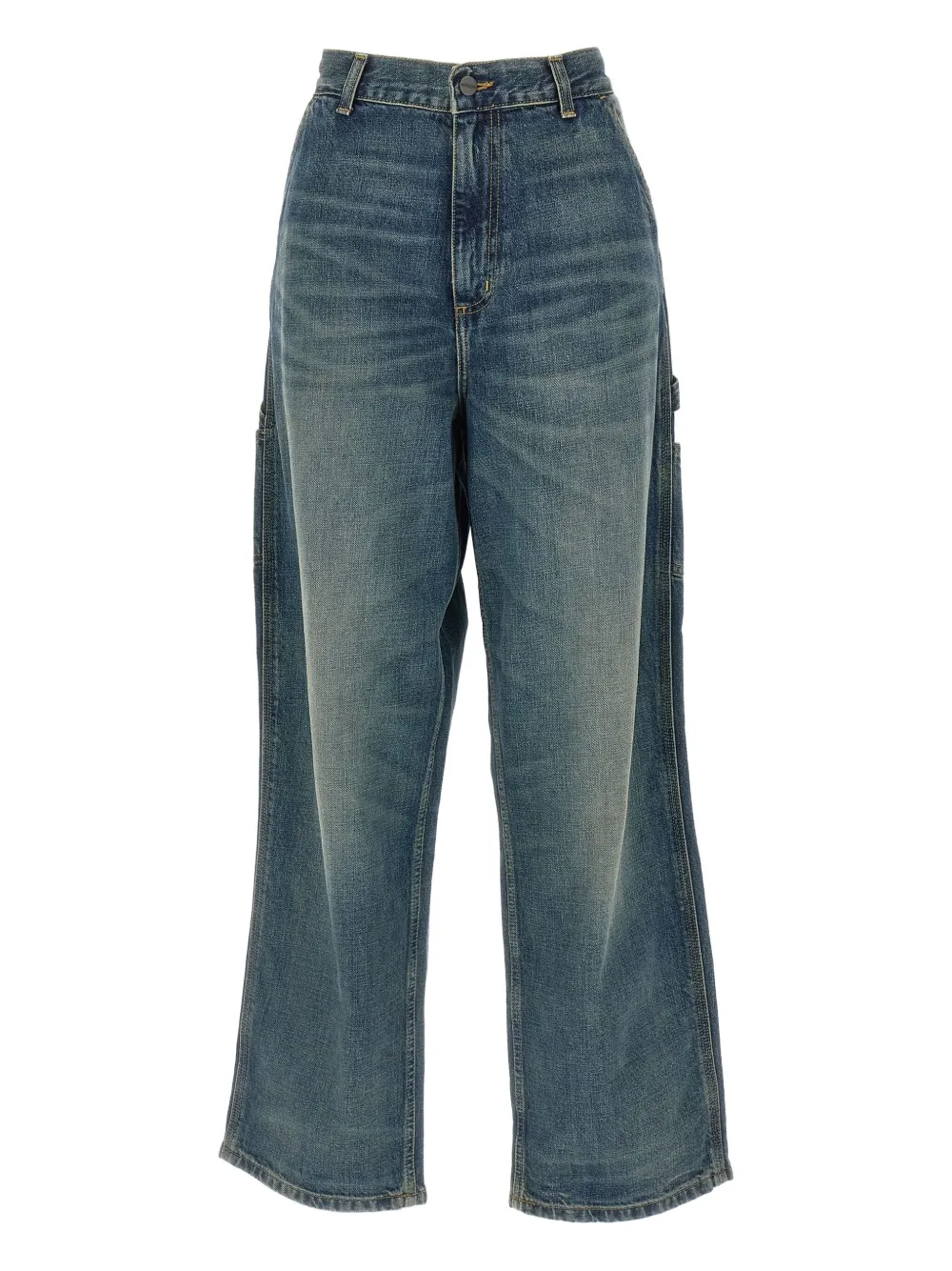 Carhartt WIP jeans anchos con tiro alto | azul | Image 1