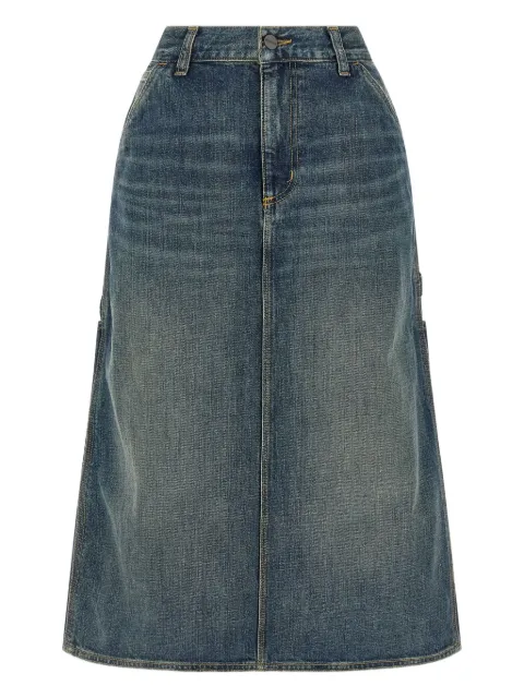 Carhartt WIP contrast-stitching denim skirt
