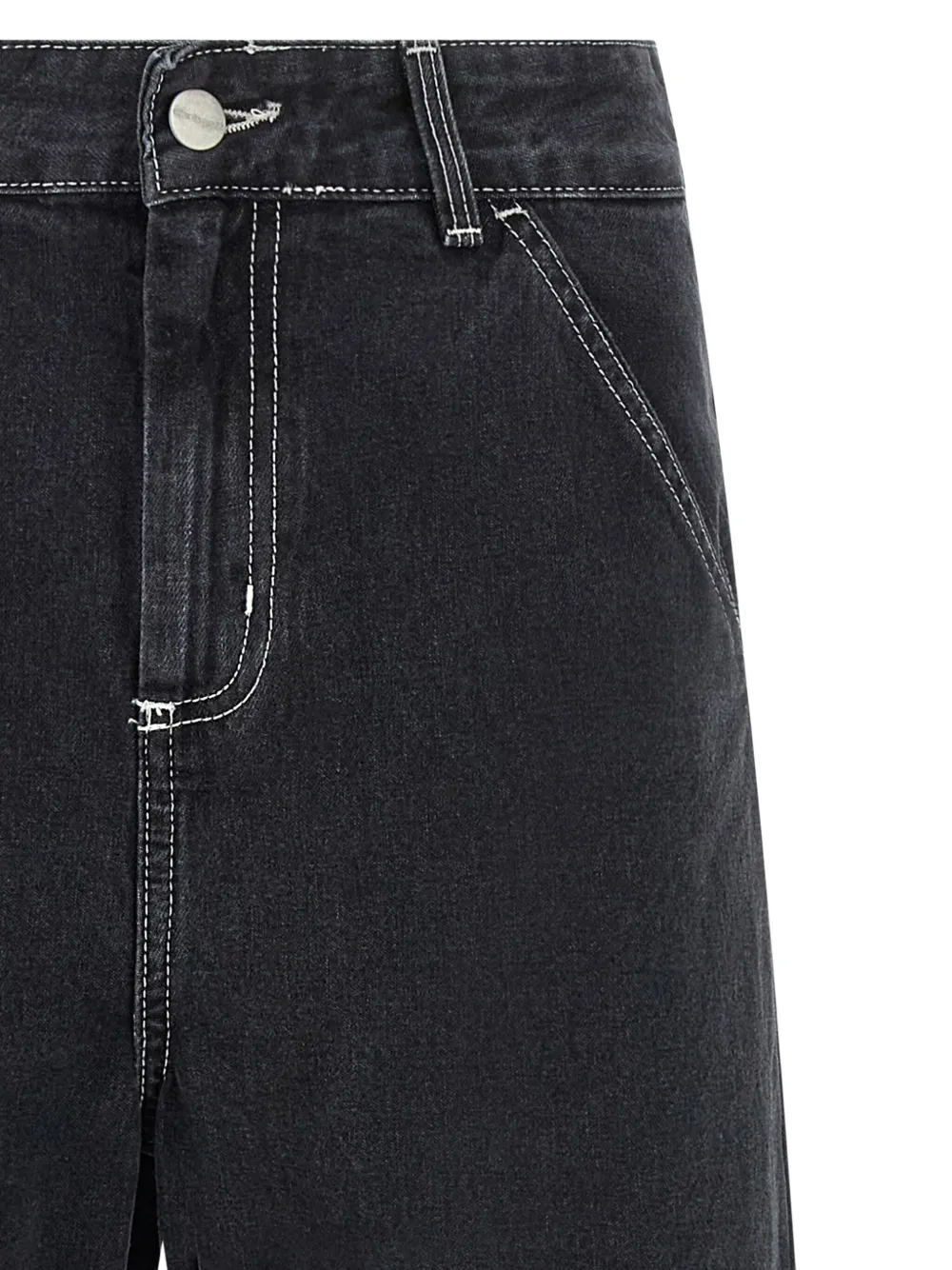 Carhartt High-waisted Wide-leg Jeans In Black