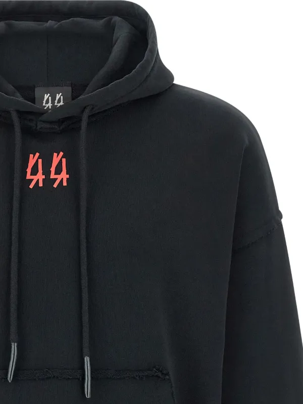 44 LABEL GROUP logo-print Hoodie | Black | FARFETCH JO