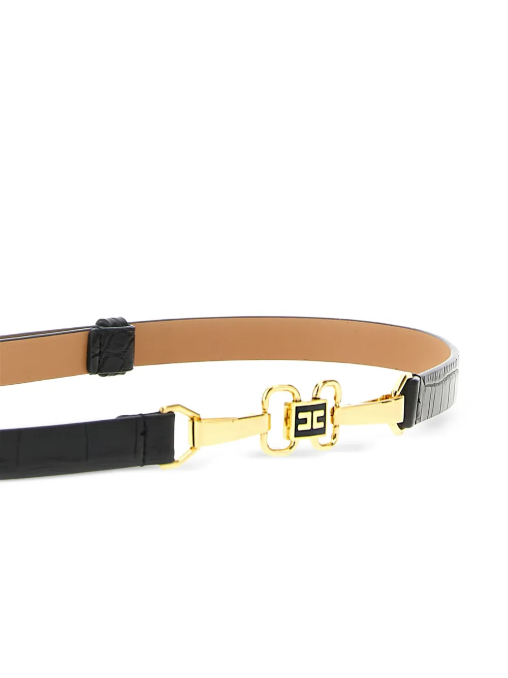 Elisabetta Franchi Riem met logogesp Zwart