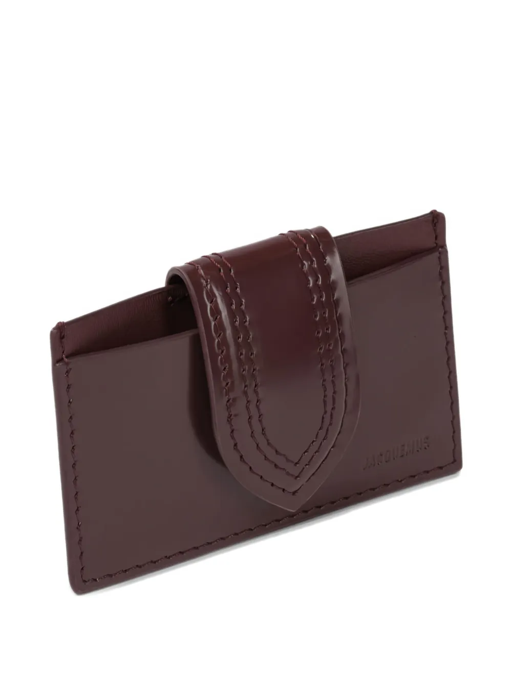 Jacquemus The Bambino stitched tab wallet - ブラウン Jacquemus The Bambino stitched tab wallet - ブラウン