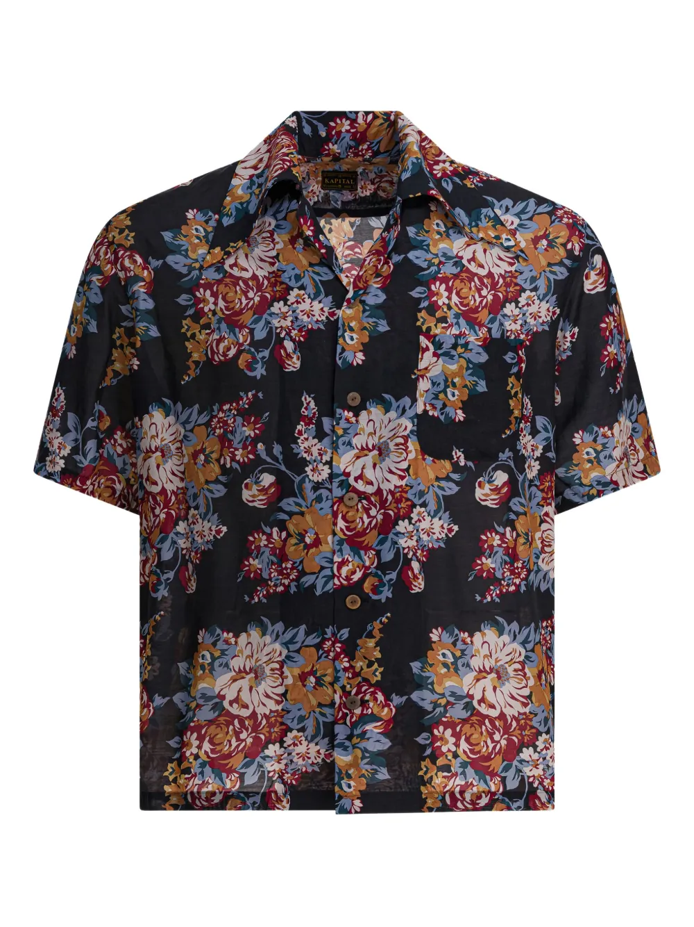 KAPITAL floral pocket shirt | Black | Image 1