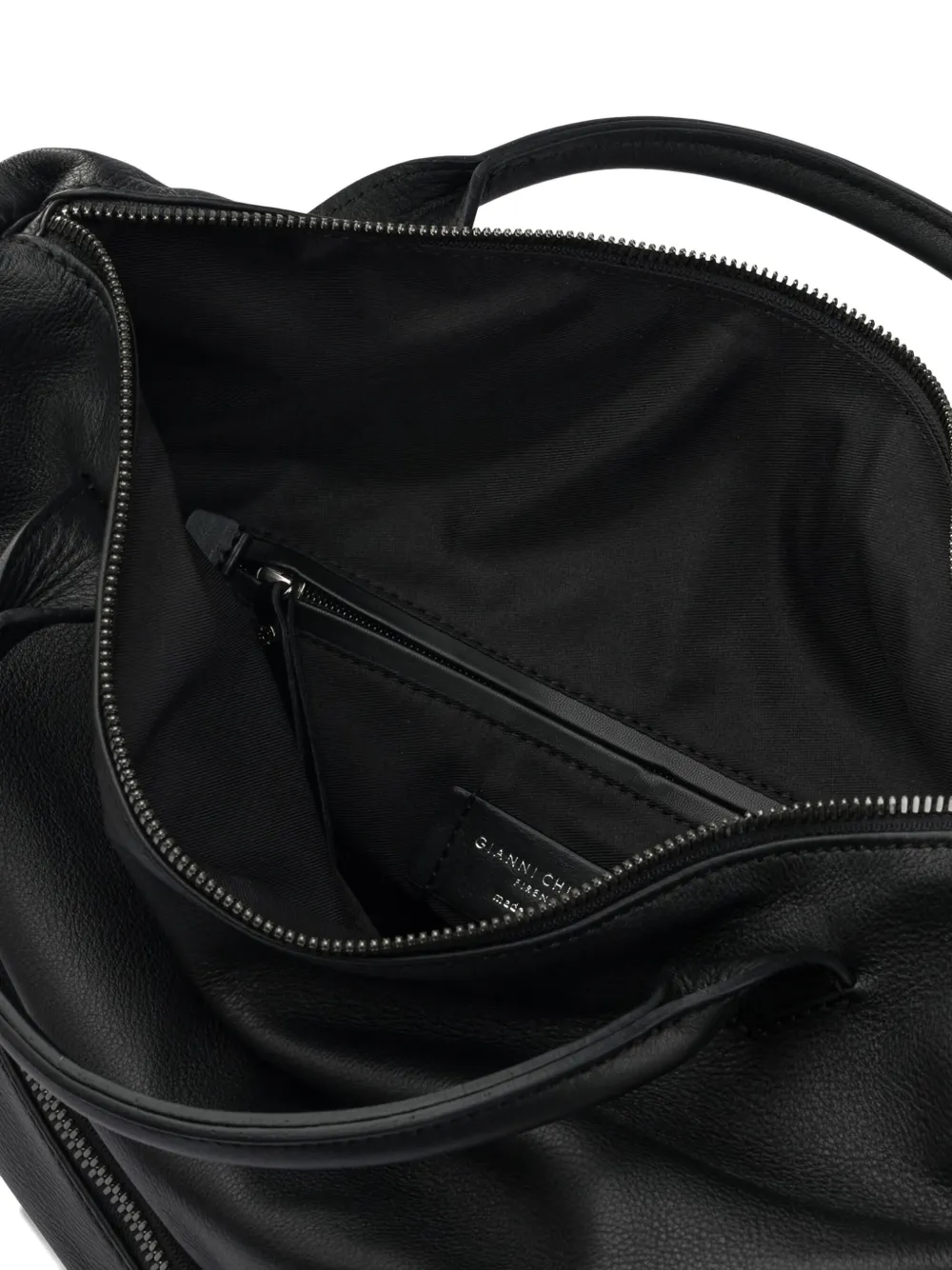Gianni Chiarini Shania Leather Tote Bag In Black