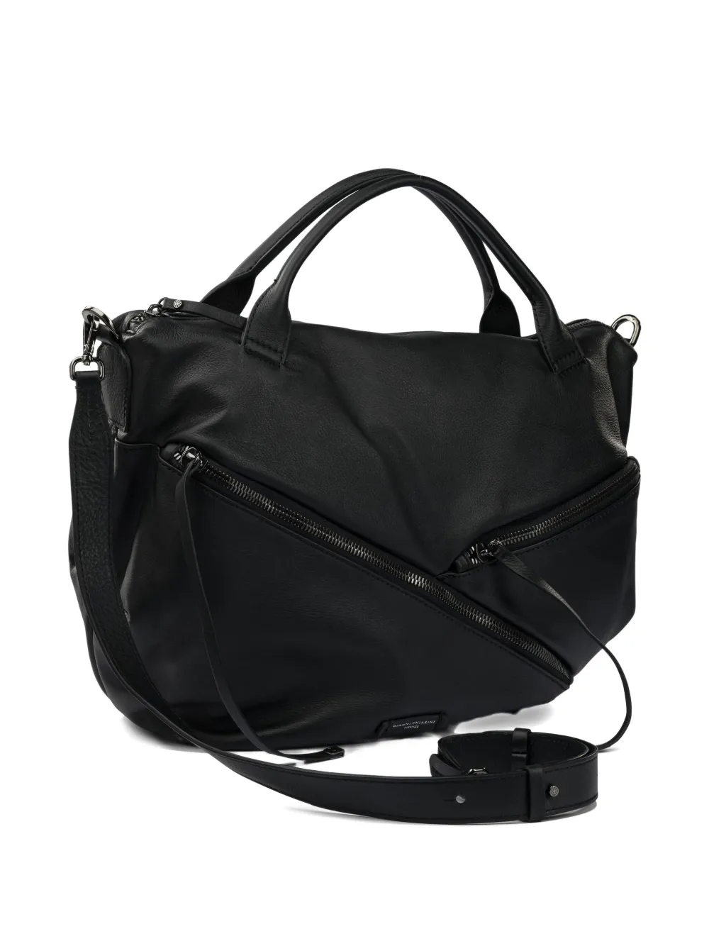 Gianni Chiarini Shania Leather Tote Bag In Black