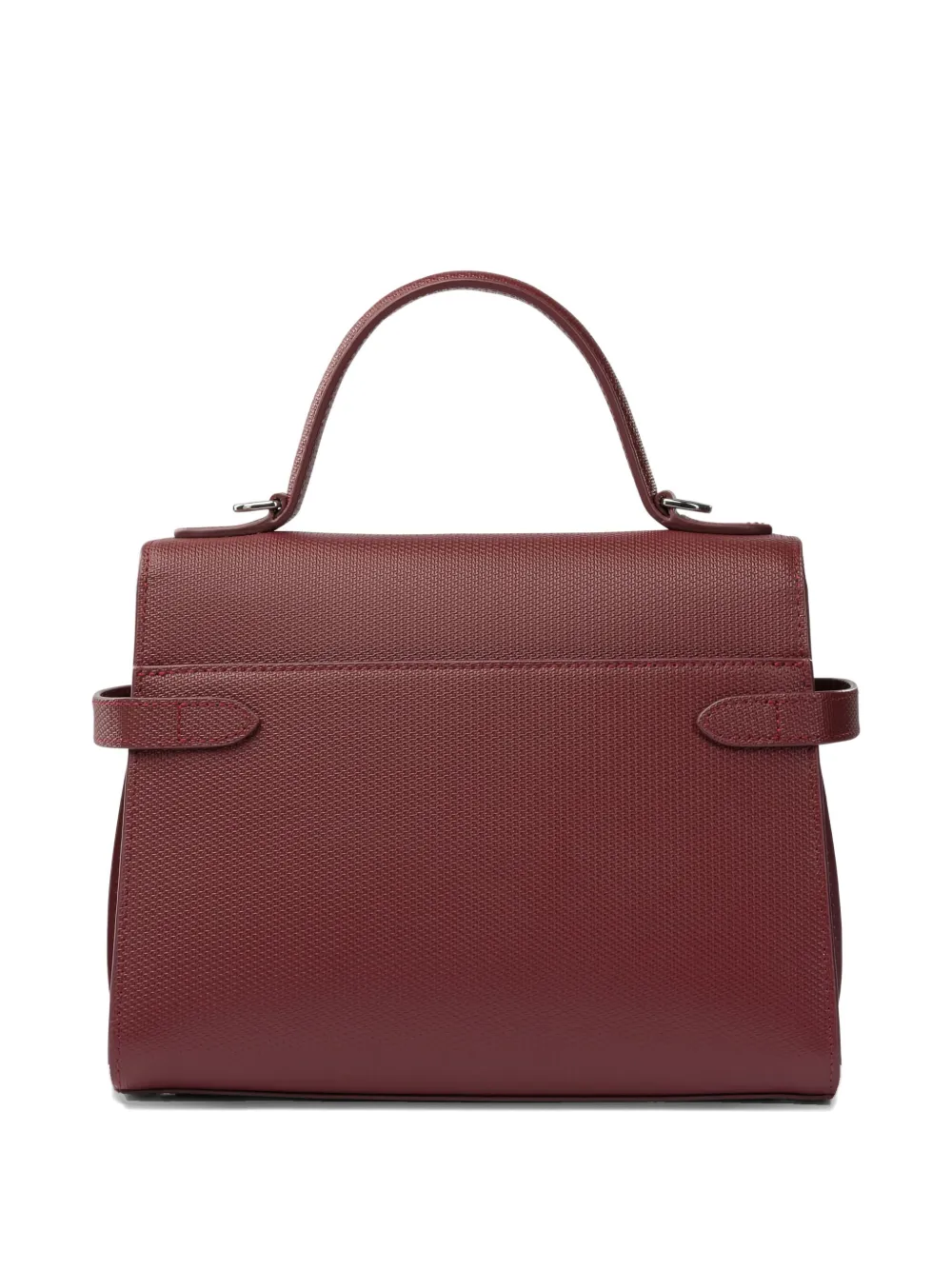 Le Tanneur Medium Emilie Double-flap Tote Bag In Burgundy