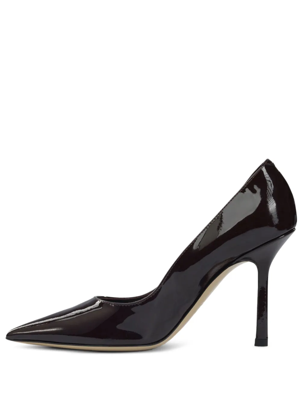 Ninalilou 80 mm pumps met stilettohak en puntige neus Bruin