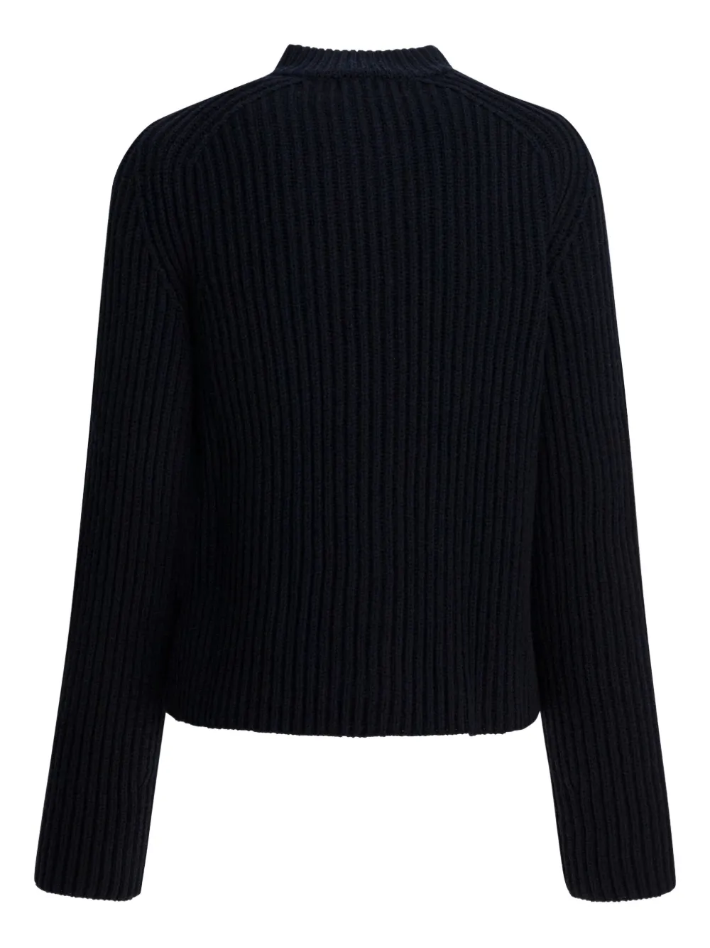 Soeur Knit Cardigan With Mock Neck And Long Sleeves In Blue