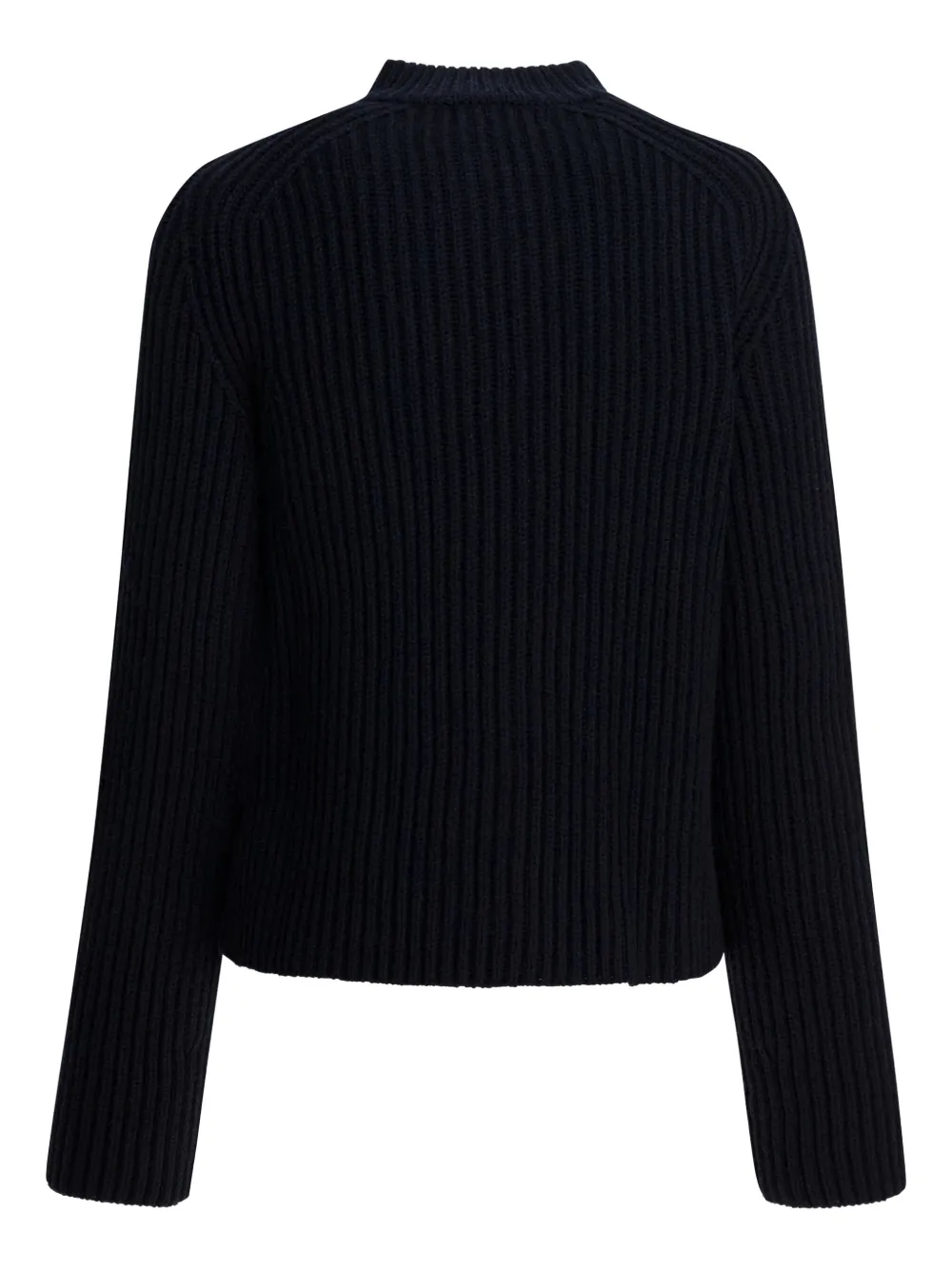 Soeur Knit Cardigan With Mock Neck And Long Sleeves In Blue