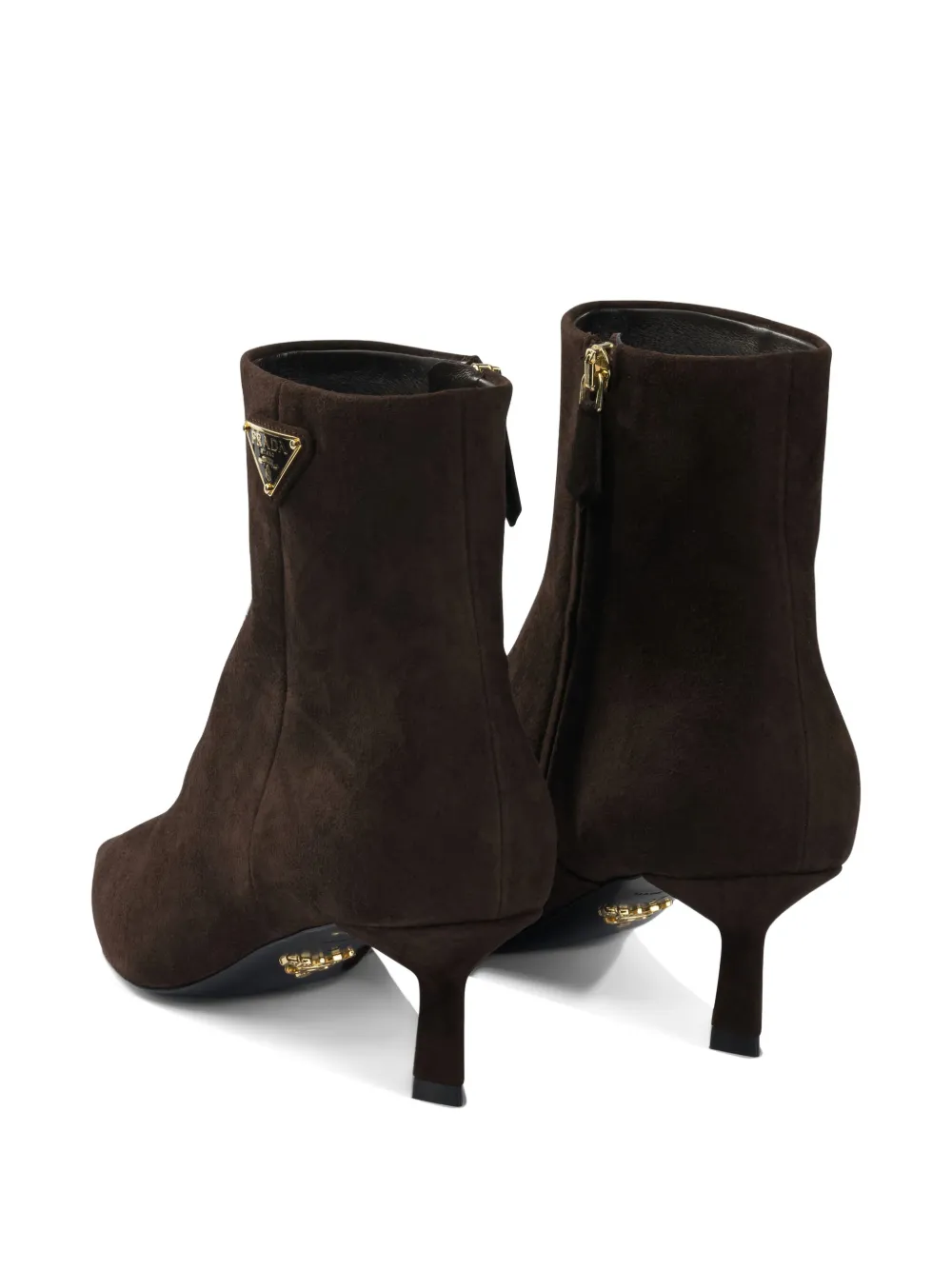 Prada Suède 55 mm enkellaarzen Bruin