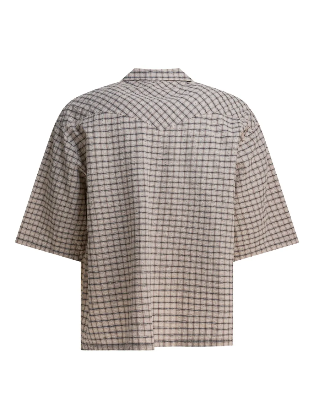 KAPITAL plaid-pattern short-sleeve shirt | Grey | Image 1