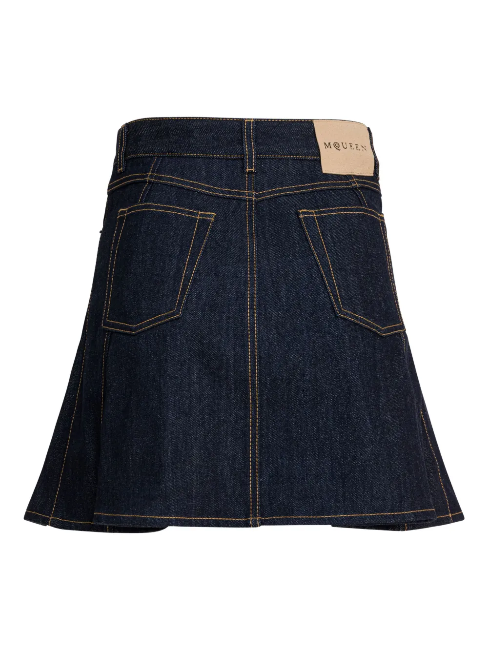 Alexander McQueen flared denim skirt - Blauw