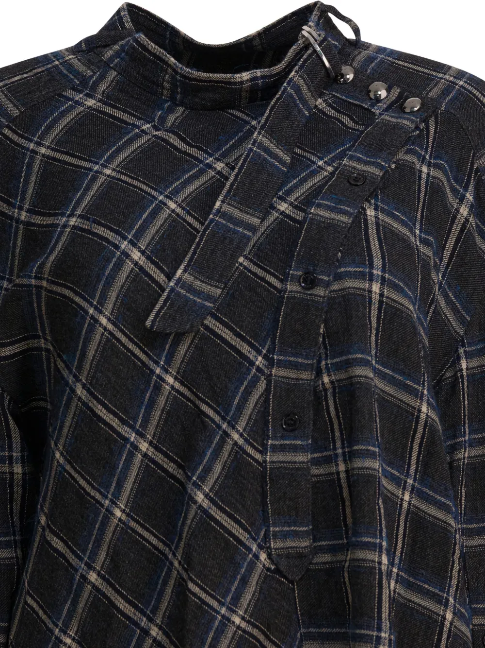 Isabel Marant Check-pattern Blouse In Black
