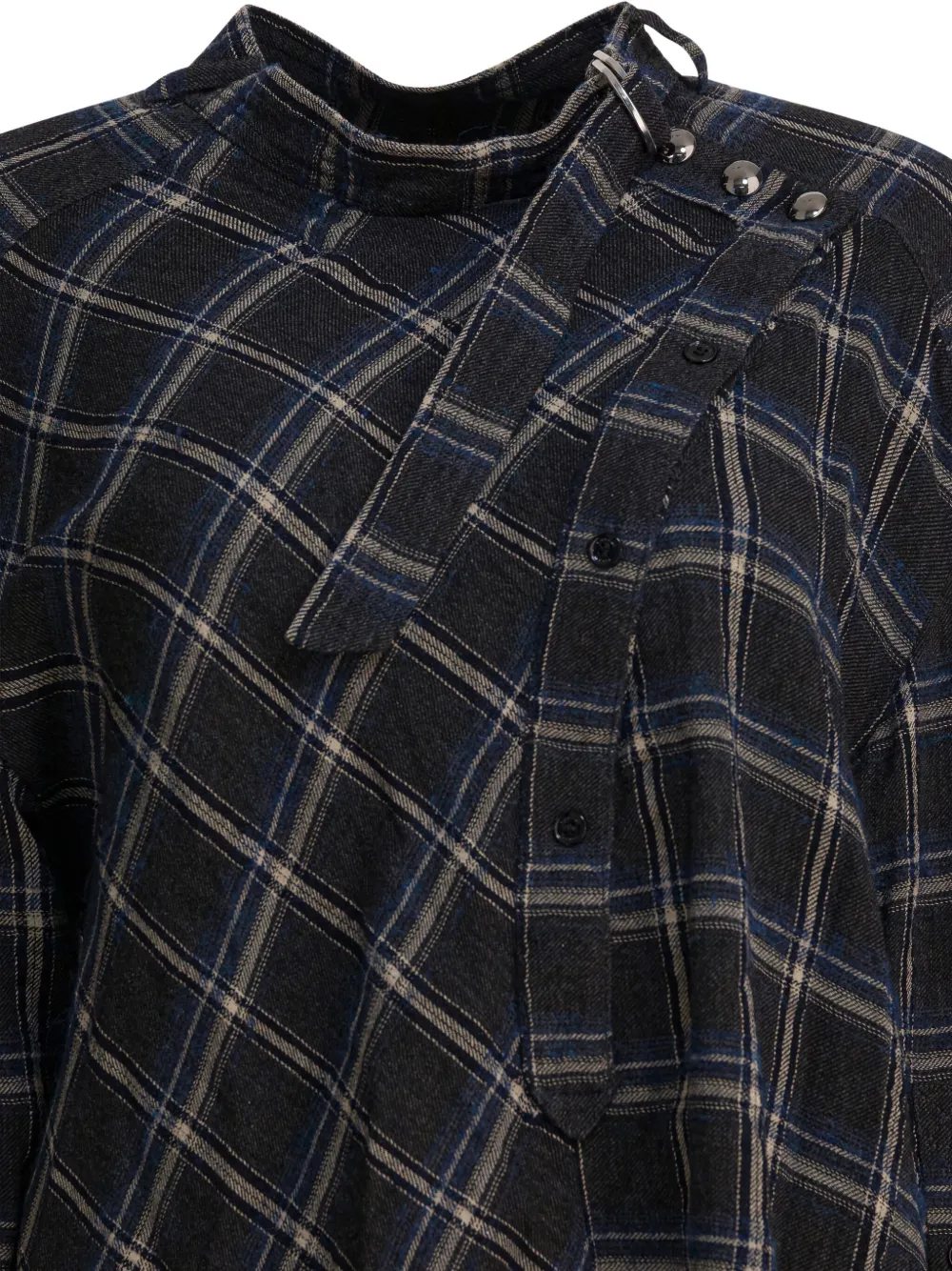 Isabel Marant Check-pattern Blouse In Black