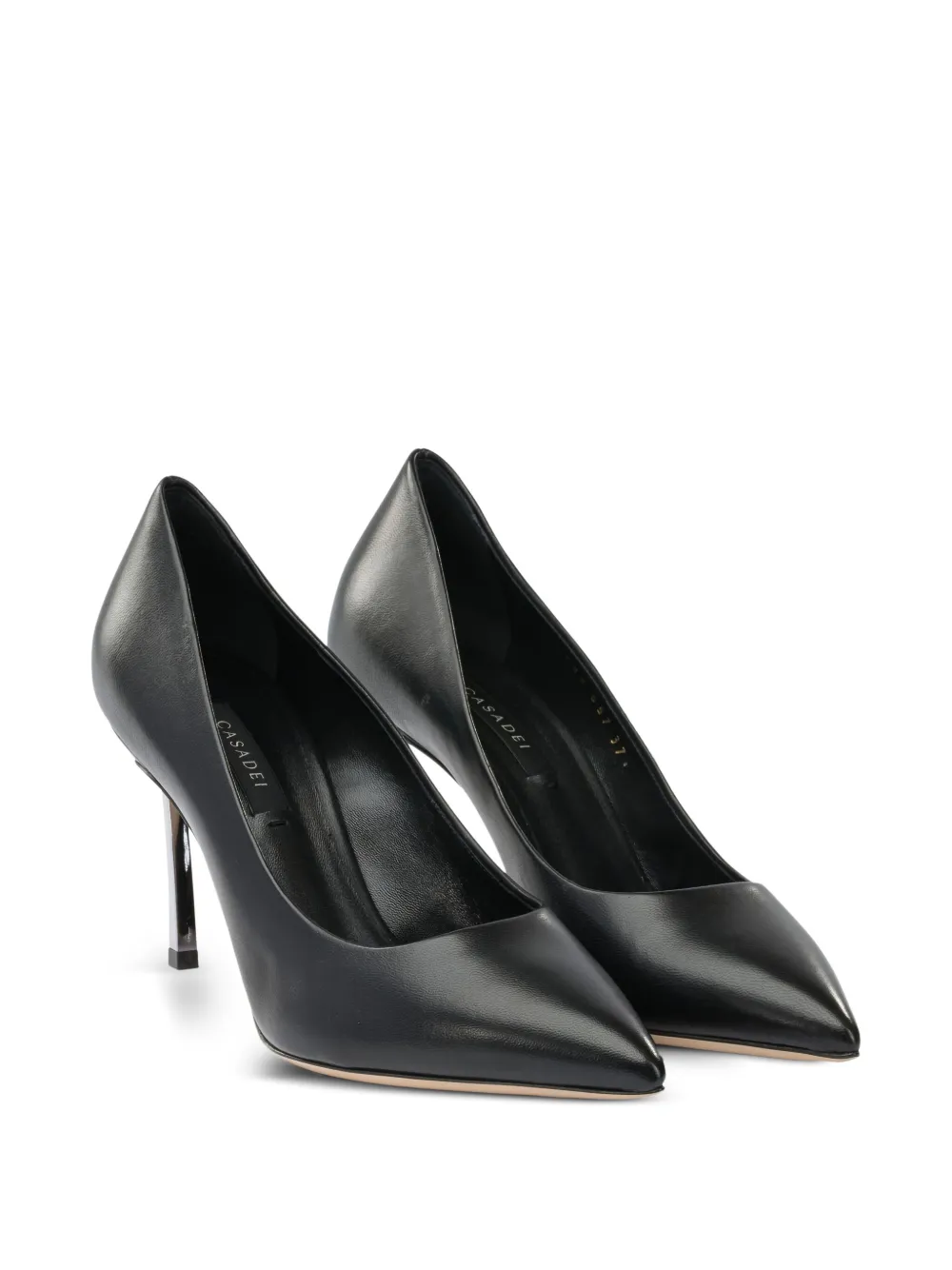 Casadei Pumps met leren hak Zwart