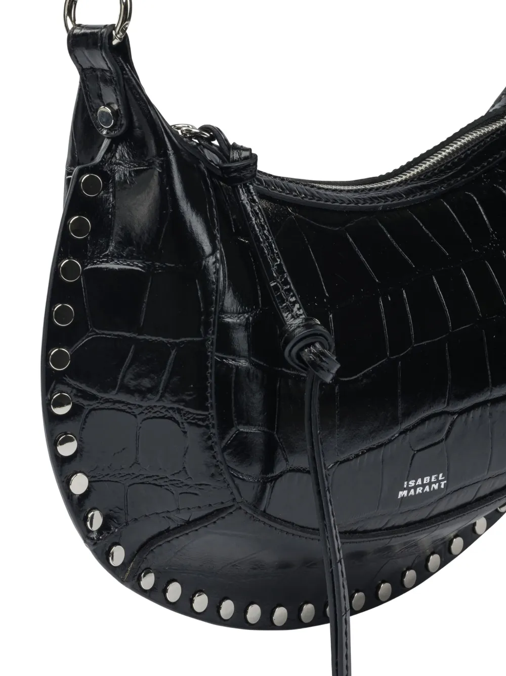 Isabel Marant Studded-detail Leather Shoulder Bag In Black