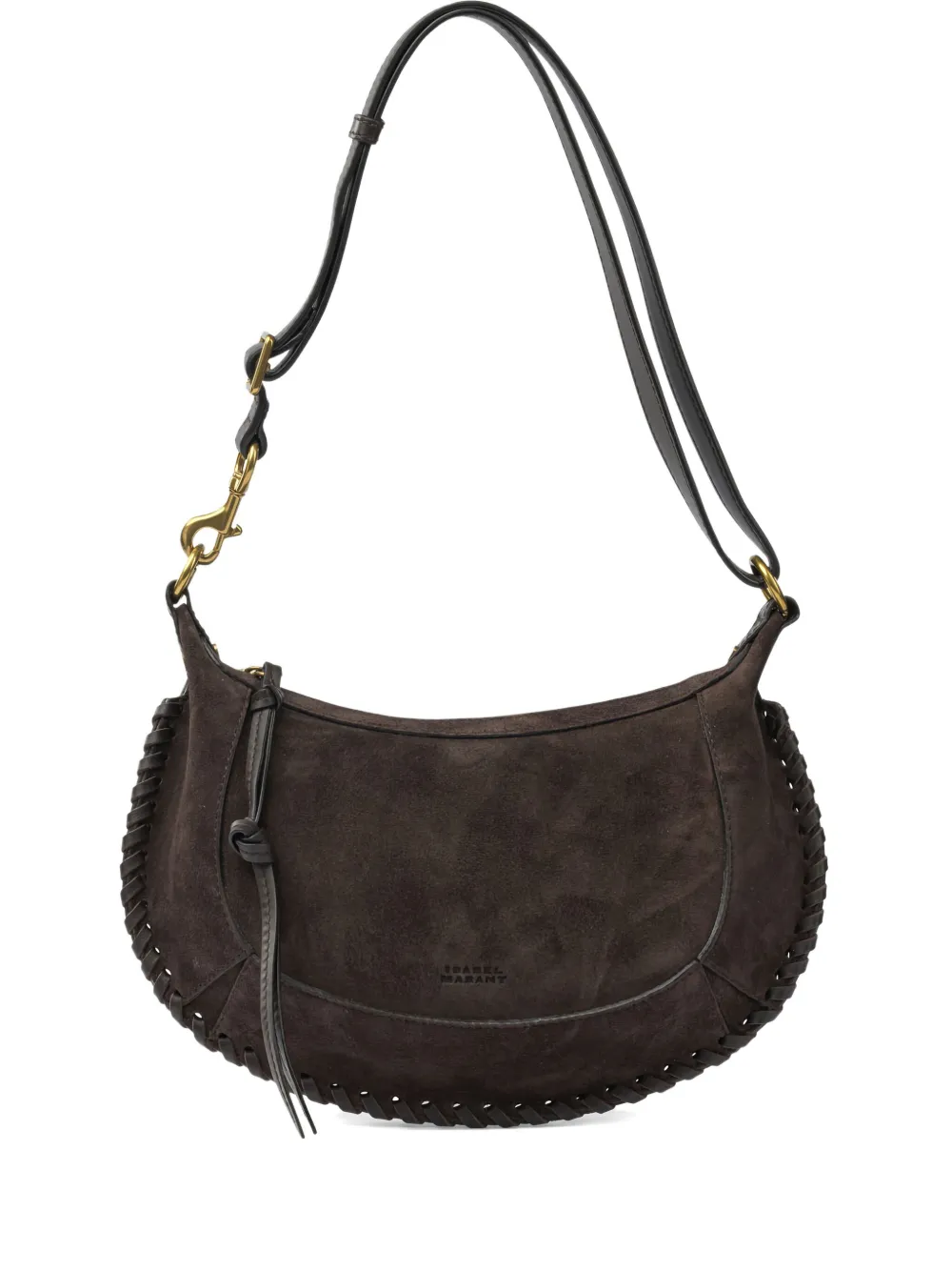 Isabel Marant Oskan Moon Shoulder Bag With Adjustable Strap In Brown