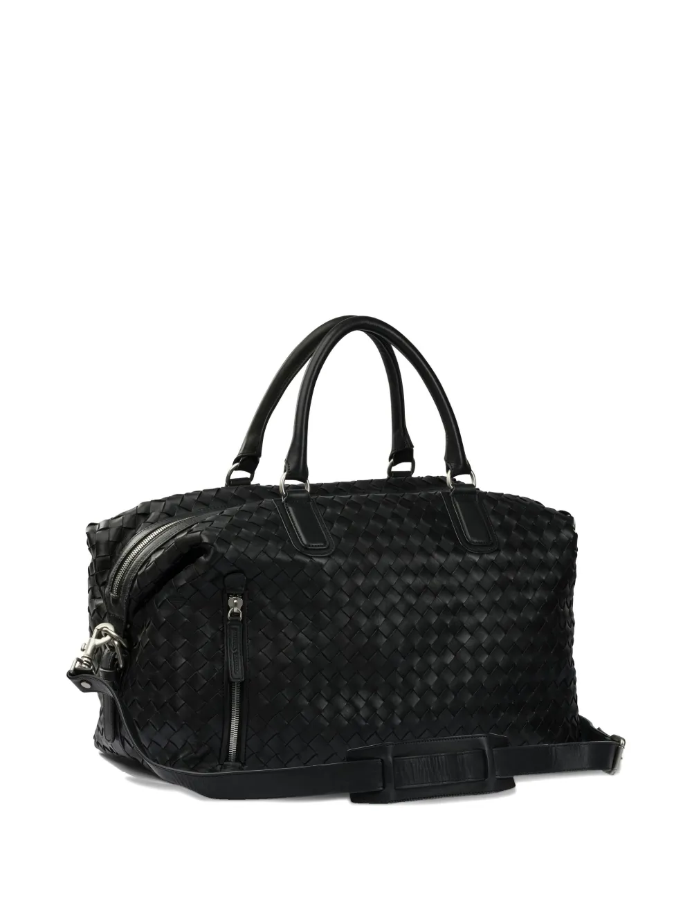 Officine Creative Woven Zip-faastening Tote Bag In Black
