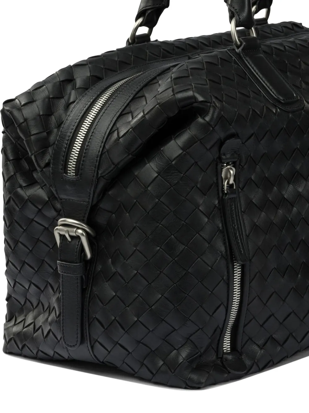 Officine Creative Geweven shopper met rits Zwart