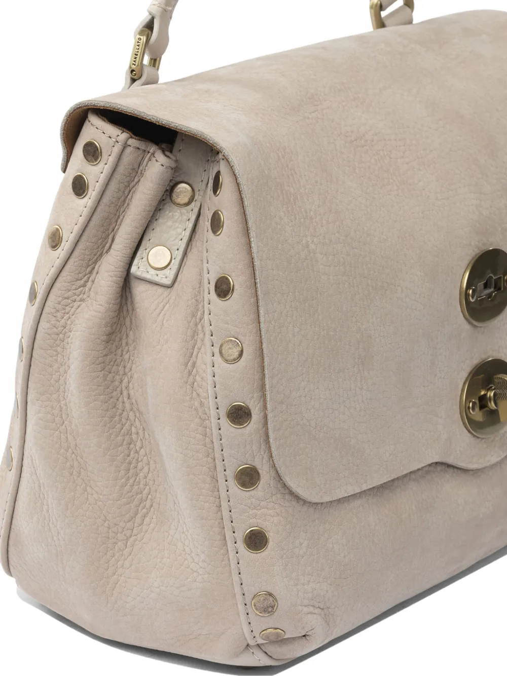 Zanellato Studded-detail Turn-lock Tote Bag In Neutral