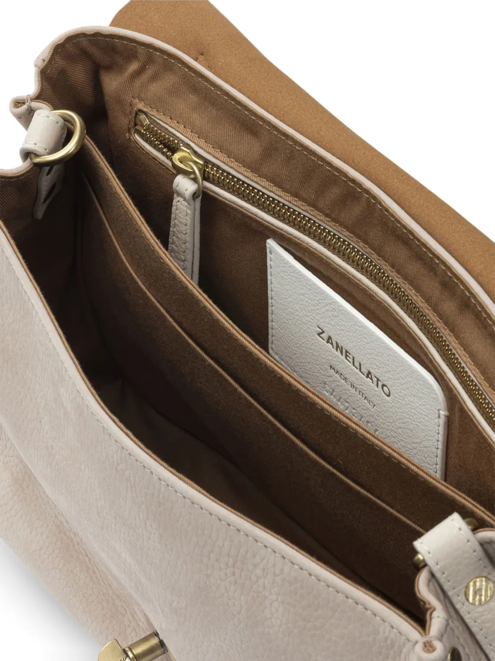 Zanellato Shopper met draaislot en studs Grijs