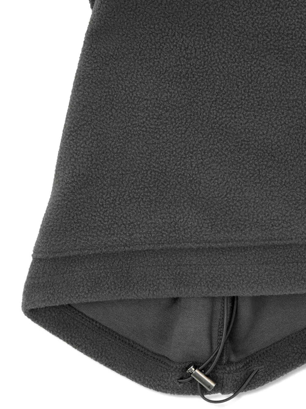 Studio Tomboy Fleece Button-placket Hoodie In Gray