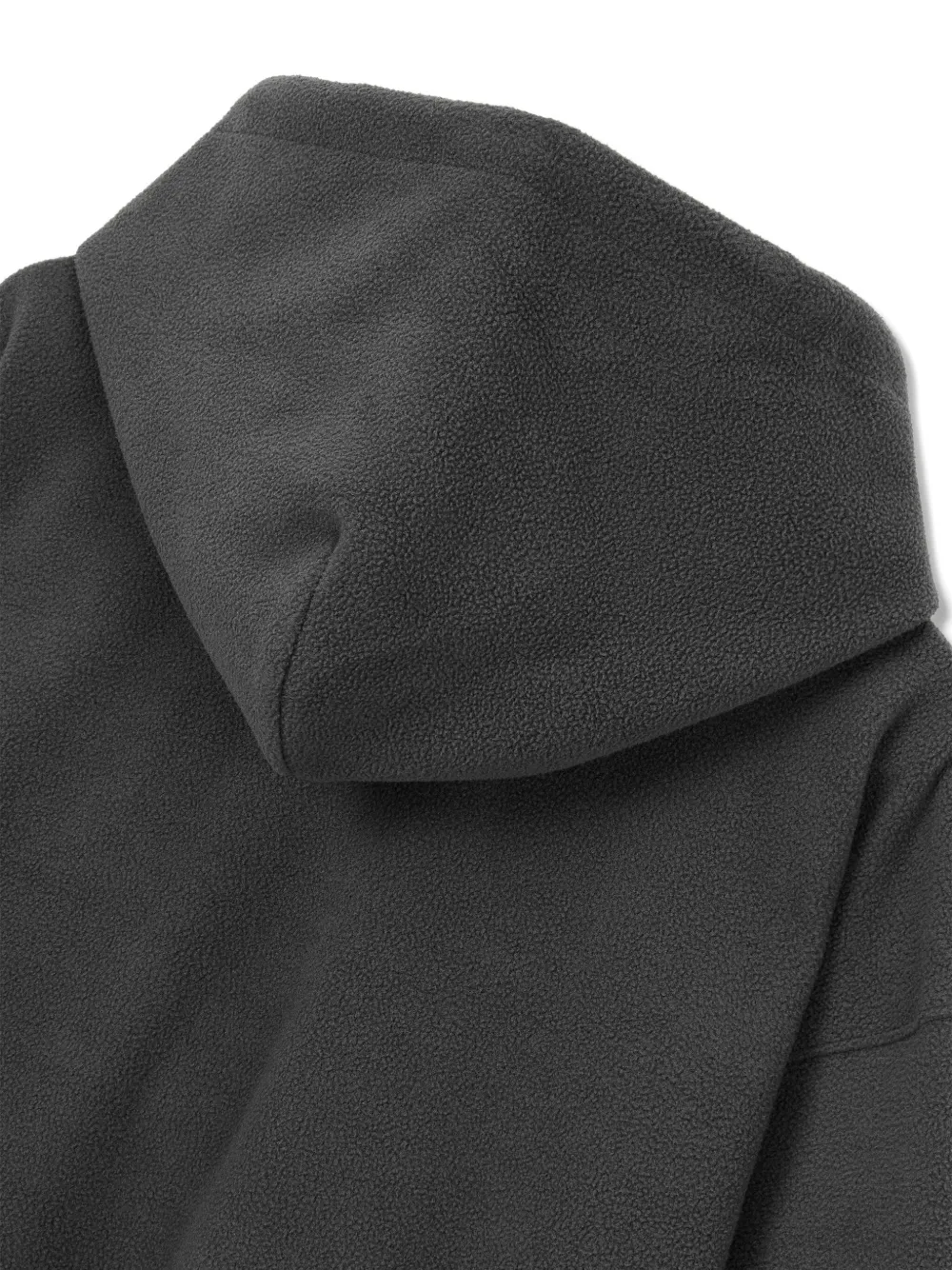 Studio Tomboy Fleece Button-placket Hoodie In Gray