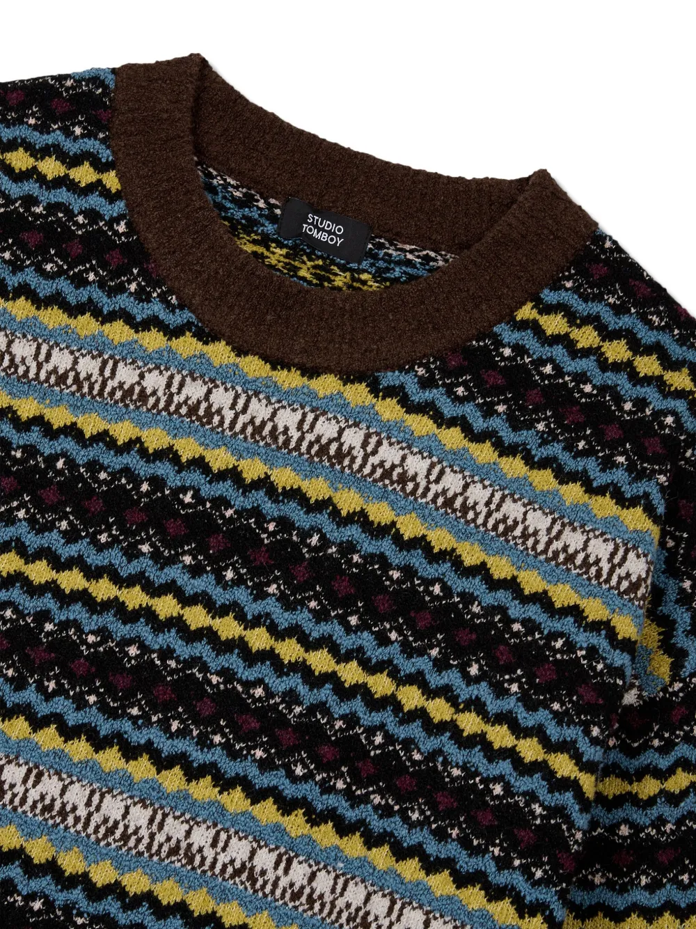 Studio Tomboy Round-neck Sweater In Brown