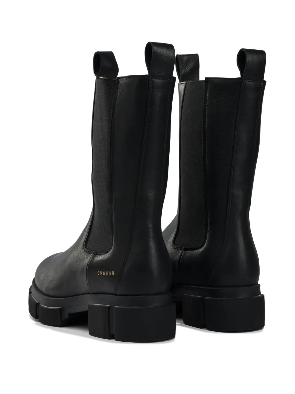 Copenhagen Cph500 Pull-tab Platform Chealse Boots In Black