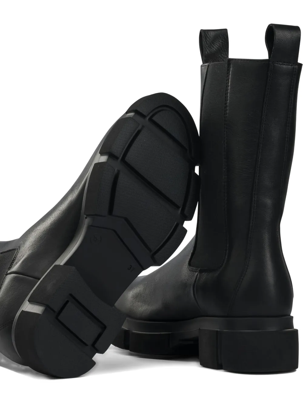 Copenhagen Cph500 Pull-tab Platform Chealse Boots In Black