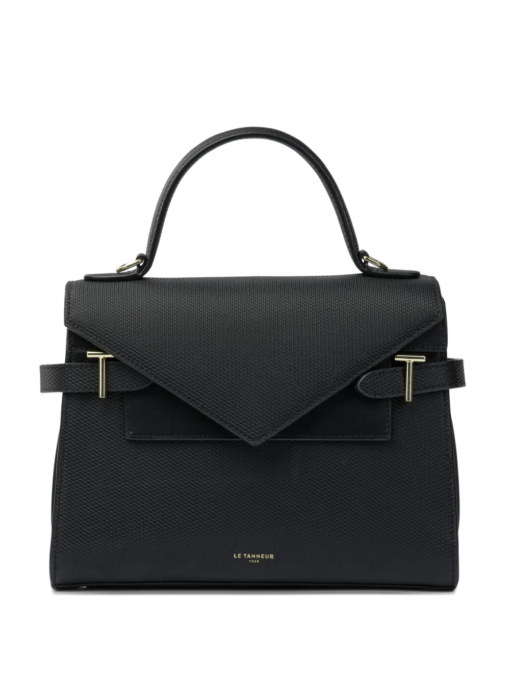 Le Tanneur medium Emilie flap top-handle tote bag | Black | Image 1