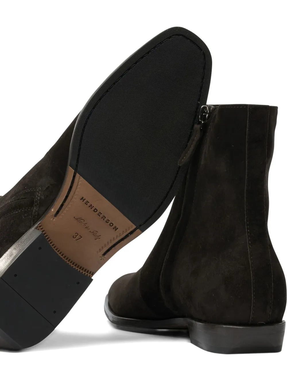 Henderson Baracco Sienna Zip Ankle Boots In Brown