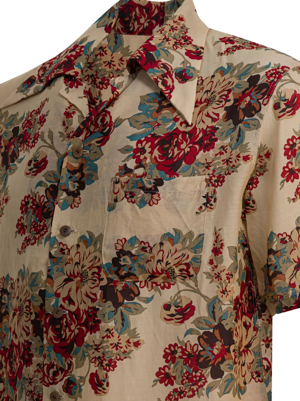KAPITAL Overhemd met bloemenprint Beige