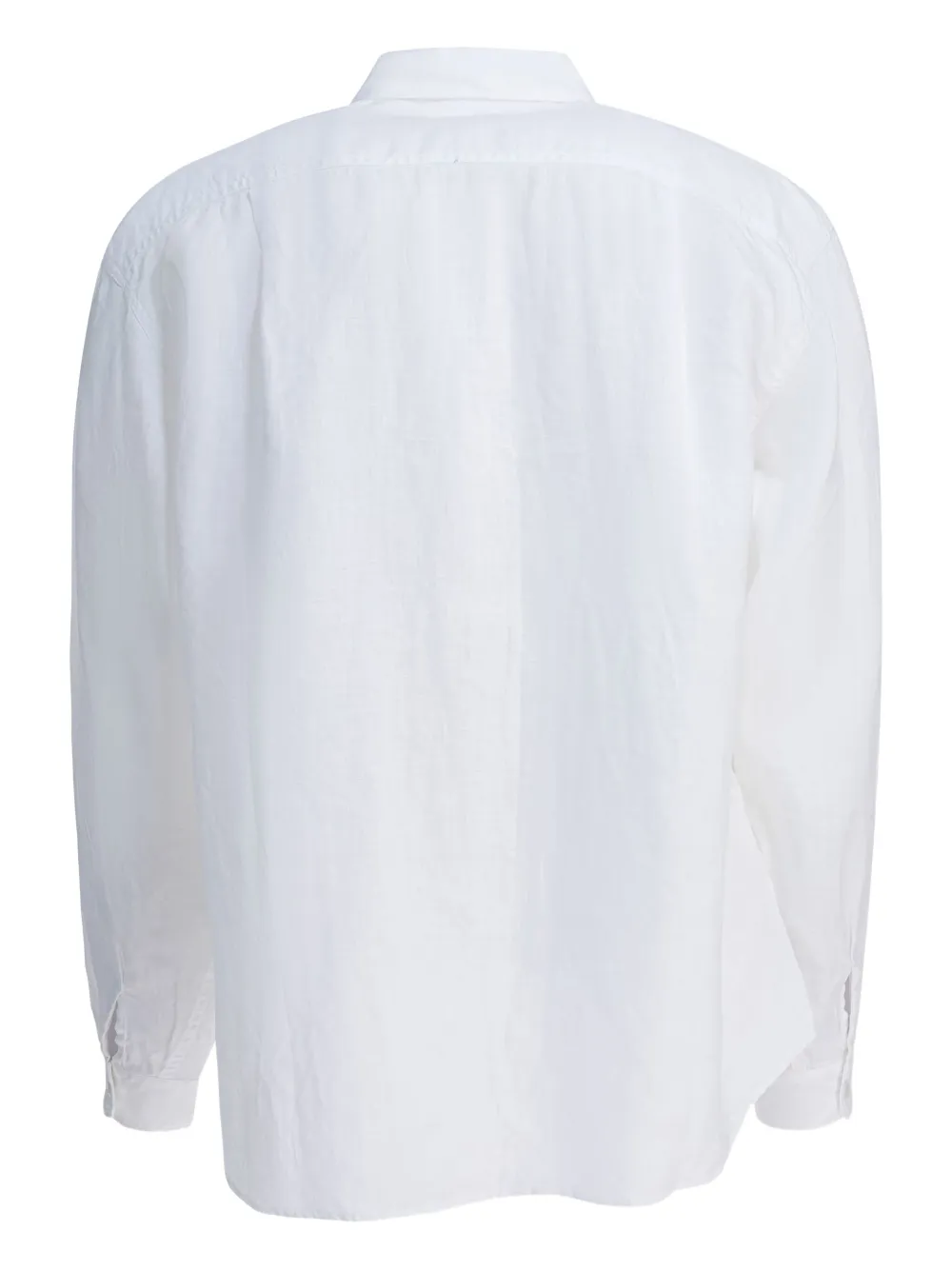 KAPITAL zipped-pocketed linen shirt - Wit