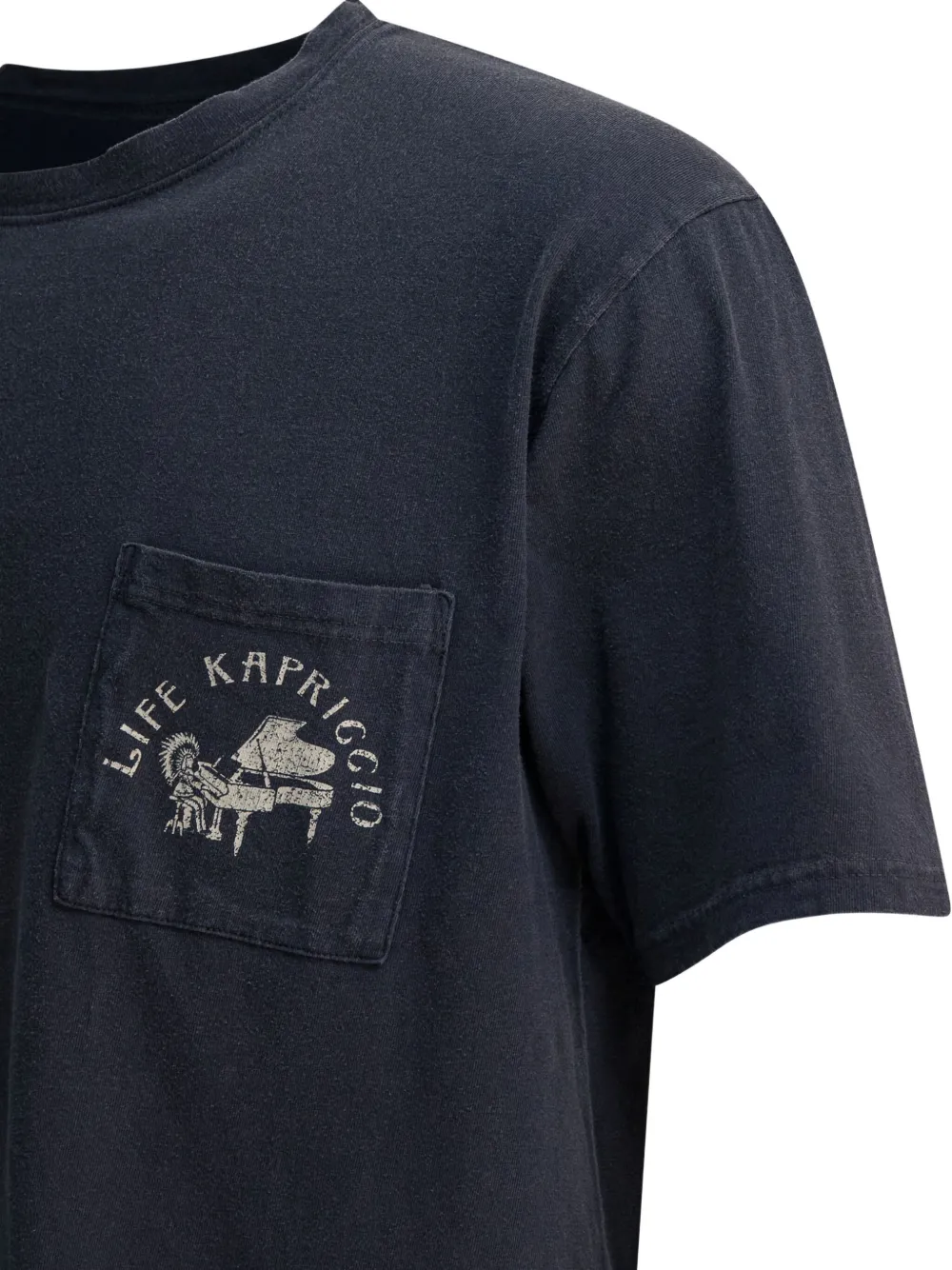 KAPITAL T-shirt met grafische print Zwart