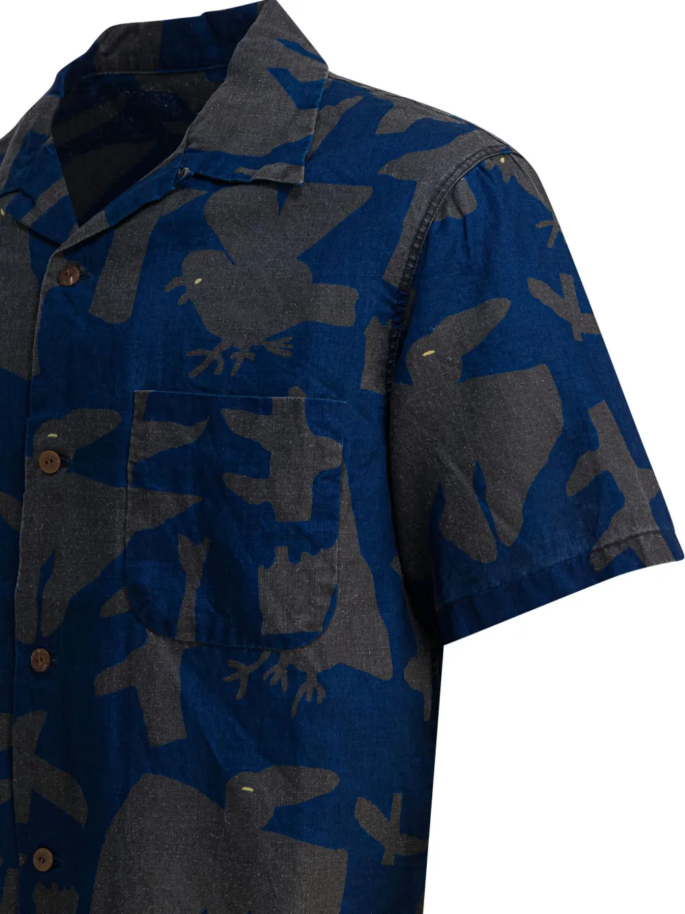 Kapital Abstract-print Shirt In Blue