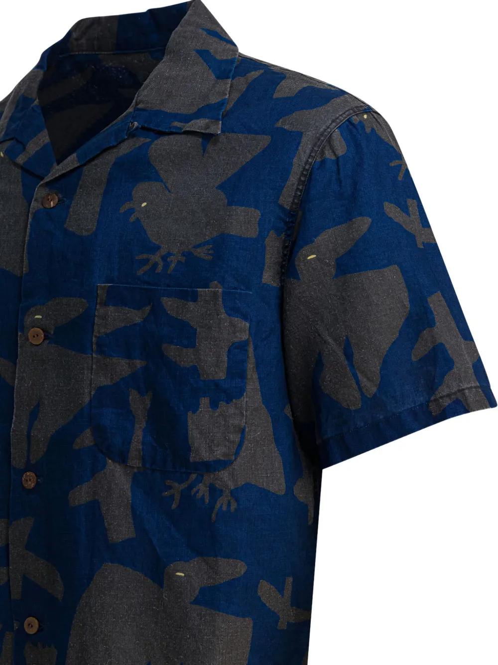 Kapital Abstract-print Shirt In Blue