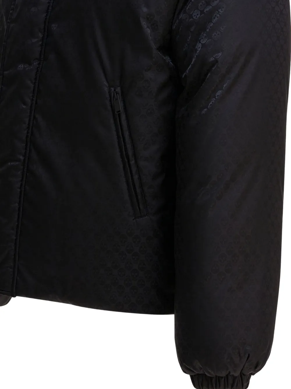 Alexander Mcqueen Quilted Jacket With High Collar And Pockets In Black