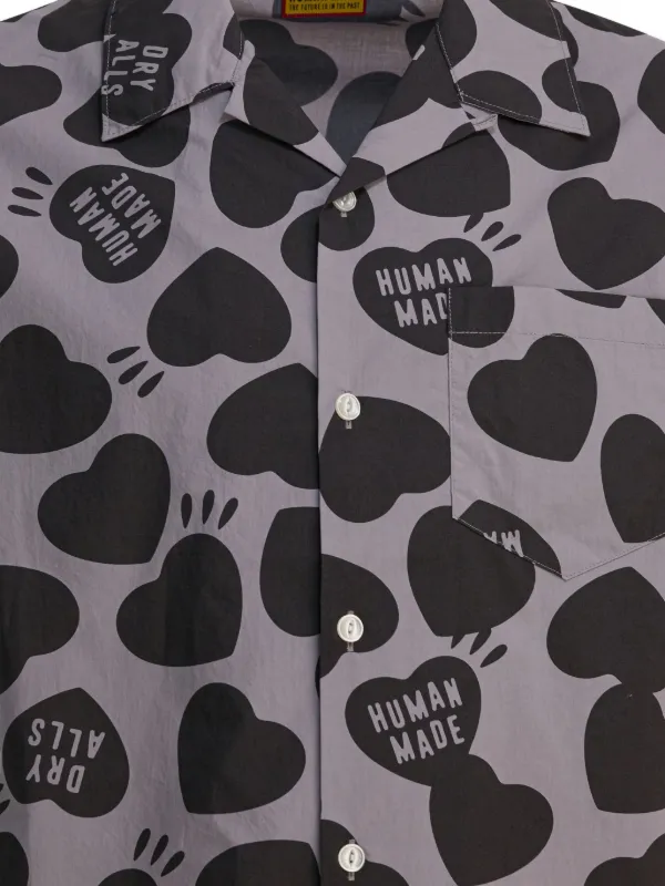 Human Made heart-print Shirt | Grey | FARFETCH ZA