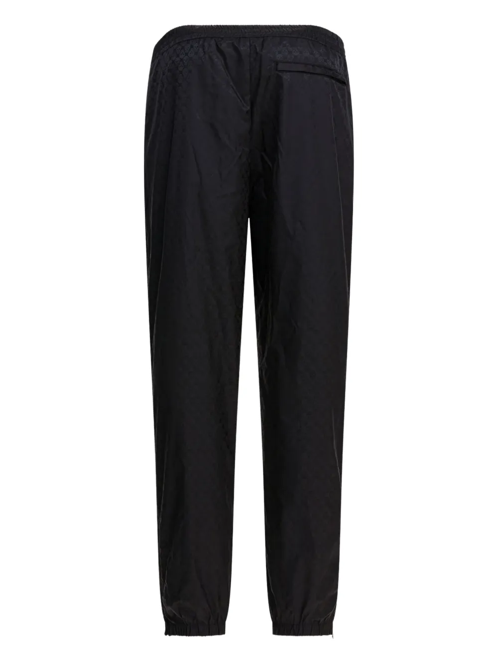 Alexander McQueen skull-jacquard track pants - Zwart